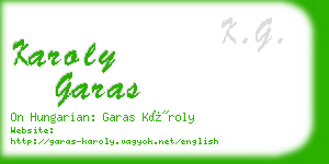 karoly garas business card